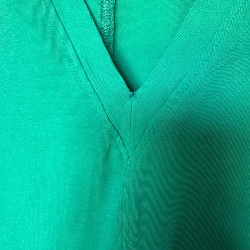 Women's Green Short Sleeve Oversized Relax Fit Comfy Romper Pockets Size Medium - Picture 5 of 7